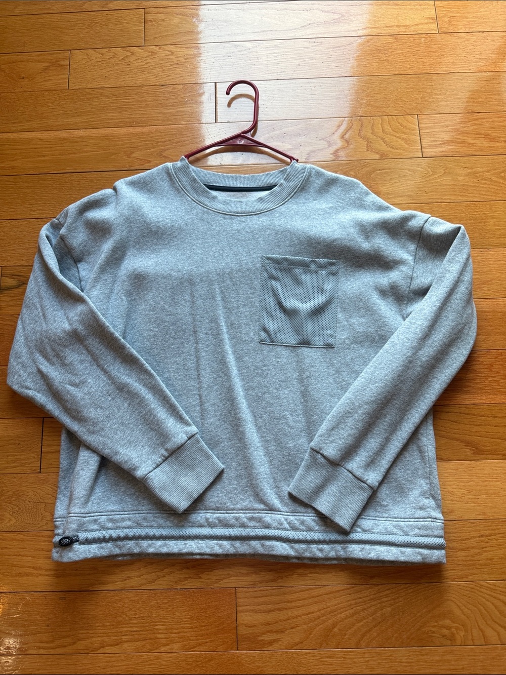 Under Armour Heather Gray Crewneck Sweatshirt with Chest Pocket